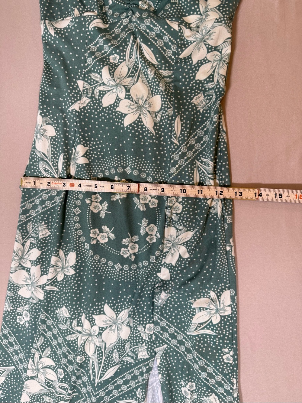 Urban Outfitters Boho Green Floral Slip Midi Dress, XS - Picture 10 of 12